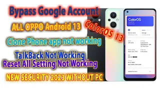 Bypass Google Account Oppo Reno 7z 5G TalkBack not Working | Reset Option not working New 2023
