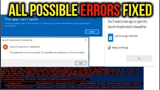 Forza Horizon 3 - All ERRORS FIXED { Deployment Failed / This APP can't Open / Screen Freeze }