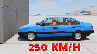 Volkswagen Passat B3 vs Wall 250 KM/H - BeamNG Drive