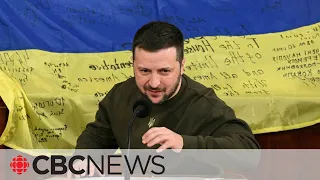 Zelenskyy back in Kyiv after securing military aid from U.S.