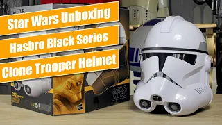 Hasbro Black Series Phase II Clone Trooper Helmet - Star Wars Unboxing