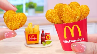 Mini Food Challenge 🍟 How To Cook Crispy Miniature Chicken Balls McDonald's Style🐥Tina Mini Cooking