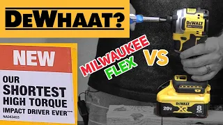 🔴 NEW DeWalt DCF850 Atomic vs. Milwaukee M18 Fuel vs. Flex Impact Drivers!  💥 #DHandleForLife