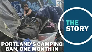 How have things changed since Portland passed its daytime ban on homeless camps?