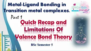 Metal Ligand Bonding in Transition metal complexes| BSc 5th Semester|Part 1|Valence Bond Theory|