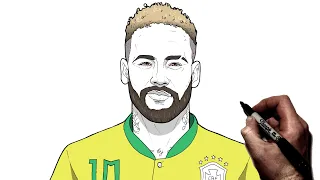 How To Draw Neymar | Step By Step