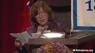 "This award honors their suffering." Svetlana Alexievich, Nobel laureate in Literature 2015