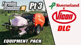 KVERNELAND & VICON EQUIPMENT PACK DLC Pt 3 Farming Simulator 19 PS4 (Review).