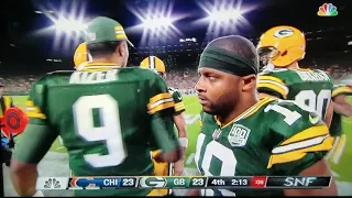 Randall cobb gets a 75 yard touchdown that puts the packers up over the bears