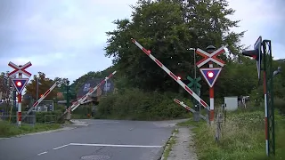 Spoorwegovergang Alken (DK) // Railroad crossing // Jernbaneoverskæring