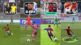 DLS 22 vs FIFA 22 vs Efootball Pes vs Vive Le Football - Penalty Comparison