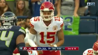 David Bass sacks Patrick Mahomes for a loss of 7 yards!