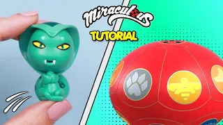 DIY Miraculous Ladybug 🐍 SASS KWAMI 🐍 How to make SNAKE Kwami - Isa's World Miraculous Crafts