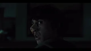 Hereditary (2018). Creepy naked man smiling scene.