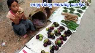 laos market ep1 at vang vieng morning market in laos  🔴 laos​ street​ food ตลาดเช้าวังเวียง