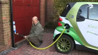 Electric Smart Car plug in demo