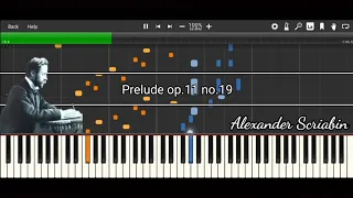 Alexander Scriabin - Prelude op.11 no.19 - Synthesia HD 60 fps