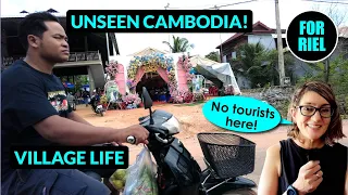 No tourists here! Countryside village life near Siem Reap! Cambodia travel 2023! #ForRiel