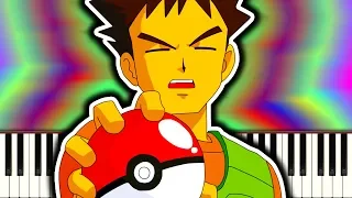 THE MOST INSANE POKEMON BATTLE MUSIC (Gym Leader Battle from Pokemon Red/Blue) - Piano Tutorial