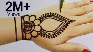 Latest Simple Backhand Mehndi design| Easy Mehandi design| Stylish Mehndi design trick| Henna Mehndi