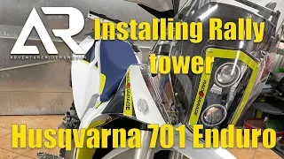 Adventure Rider Sweden S1E4 Installing Rade Garage Rally Tower on a -21 Husqvarna 701 Enduro