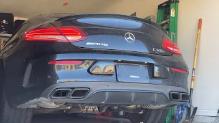 C63s cold start exhaust