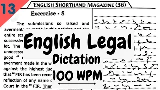 English Legal Dictation || 100 WPM || #districtcourtdictation || #mpscsteno ||