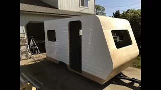 How To Build A DIY Travel Trailer - Part 33 (Installing the siding – Part 1)