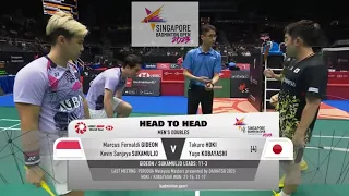 Marcus Fernaldi GIDEON/Kevin Sanjaya SUKAMULJO vs Takuro HOKI/Yugo KOBAYASHI | SINGAPORE OPEN 2023