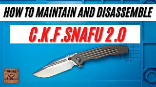 How to Maintain and Disassemble the Custom Knife Factory Snafu. Pocketknife. Fablades Full Review