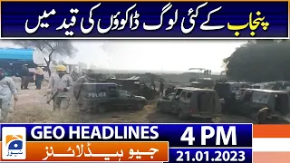 Geo News Headlines 4 PM - Sindh Police -  CM KP Azam Khan  | 21 January 2023