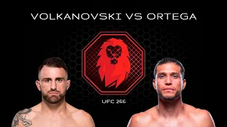 UFC 266: Volkanovski vs Ortega. Apuestas y Predicciones