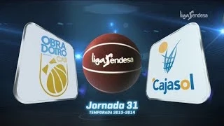 Resumen J31 ACB 13/14 RioNatura-Monbus OBRADOIRO Vs. Cajasol SEVILLA