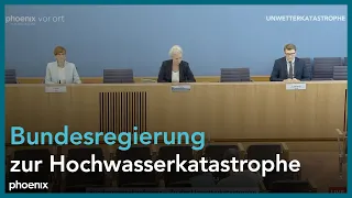 Regierungspressekonferenz zu der Unwetterkatastrophe in Westdeutschland am 16.07.21
