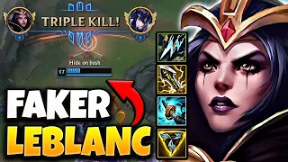 T1 Faker Leblanc vs Kennen [ MID ] Patch 14.1 Ranked Korea ✅