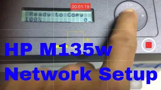 HP Laser M135w network wireless setup print with smart phone
