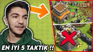 EN İYİ 5 TAKTİK SALDIRISI !! Askerlerin Max Olmasına Gerek Yok !! - Clash Of Clans