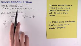 Calcolare media moda e mediana