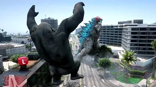 GTA 5: Nuclear Godzilla vs King Kong Epic Battle (GTA 5 Mod)