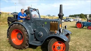 Lanz Sound, Glühkopf Bulldog BJ.1939 anlassen, Start of a Hotbulb Engine with cool Sound! adsolli