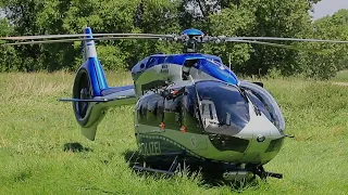 Close ups of a H145 police helicopter