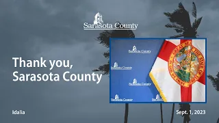 Thank you, Sarasota County - Sept. 1, 2023