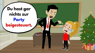 Deutsch lernen | Der Lehrer demütigt arme Schülerin! Wortschatz und wichtige Verben