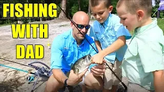 Fathers Day Fishing with DAD! Take a Kid Fishing 🎣