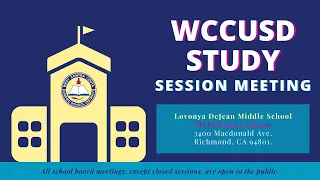 WCCUSD Board of Education Study Session for October 13, 2021