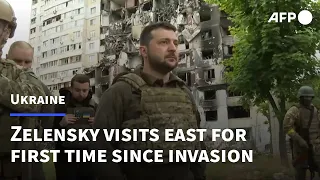 Zelensky visits Ukraine's east for first time since invasion | AFP