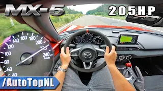 *7700RPM* MAZDA MX5 (ND) 2.0 205HP | 220KMH on AUTOBAHN [NO SPEED LIMIT] by AutoTopNL