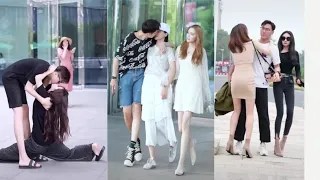 Tiktok China | chinese girl are beautiful and sexy P2|couple kiss on the street &Street Fashion&福利视频