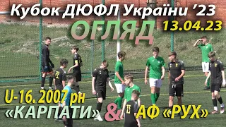 U-16 | Огляд | «Карпати» U-16 - АФ «Рух» U-15 1:2 (1:0). Кубок ДЮФЛ України '23 - 2 тур