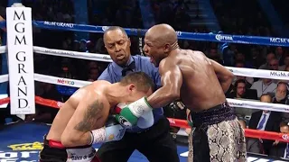 Floyd Mayweather gets bit and screams in pain